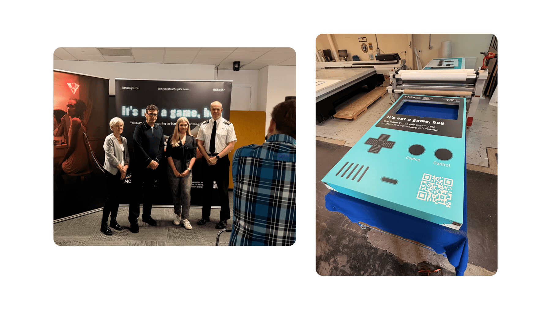 It's not a game, boy campaign and a physical gameboy model